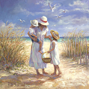 300x300 Mother And Daughter Paintings Fine Art America - Famous Painting Of Mother And Daughter