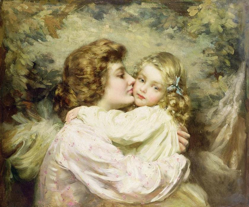 840x700 Mother And Daughter By Thomas Benjamin Kennington - Famous Painting Of Mother And Daughter