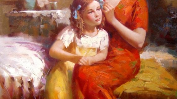 570x320 Paintings Of Mothers Sunshine Mother And Child Painting Shijun - Famous Painting Of Mother And Daughter