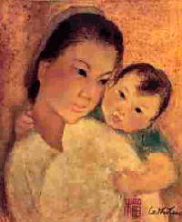 200x244 Art Of Vietnam Famous Artists And Paintings - Famous Painting Of Mother And Daughter