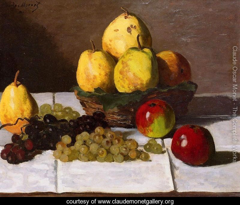 800x683 Still Life With Pears And Grapes - Famous Painting Of Pears