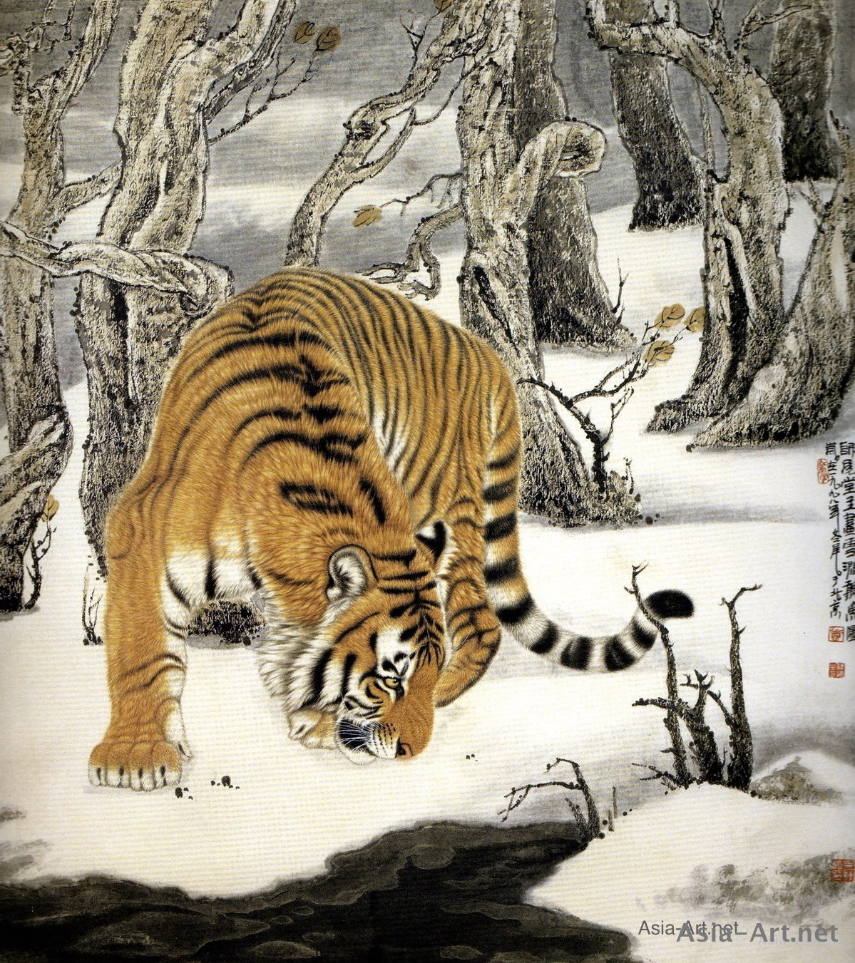 1199x1351 Contemporary Chinese Brush Artists (2) Asia - Famous Painting Of Tigers
