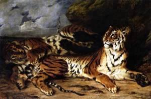 300x198 Famous Lions And Tigers Paintings Amp Reproductions 1st Art Gallery - Famous Painting Of Tigers