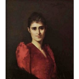 255x255 Famous Paintings Of Polish Artists - Famous Painting Of Woman In Red Dress