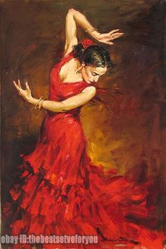 236x354 Pintura Original, Esperando Por Andrew Atroshenko Art Pices - Famous Painting Of Woman In Red Dress