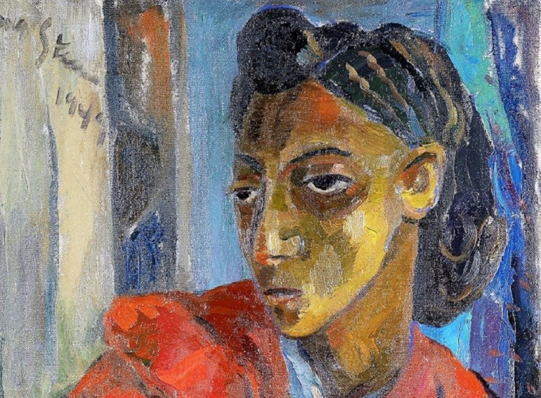 770x567 The Red Dress' By Irma Stern On Sale - Famous Painting Of Woman In Red Dress