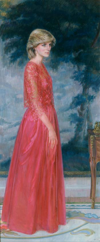 350x849 The Royal Society Portrait Painters Share Famous Portraits - Famous Painting Of Woman In Red Dress