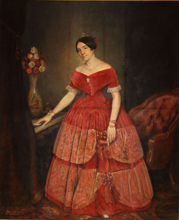 609x750 Top 10 Works At The Museo Nacional De Bellas Artes Buenos Aires - Famous Painting Of Woman In Red Dress