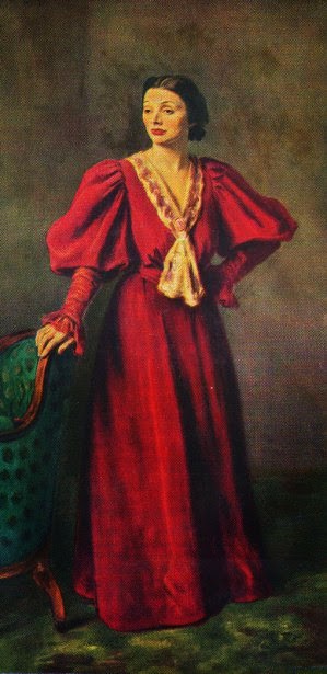 299x615 Art Contrarian Eugene Speicher Forgotten Tepid Modernist - Famous Painting Of Woman In Red Dress