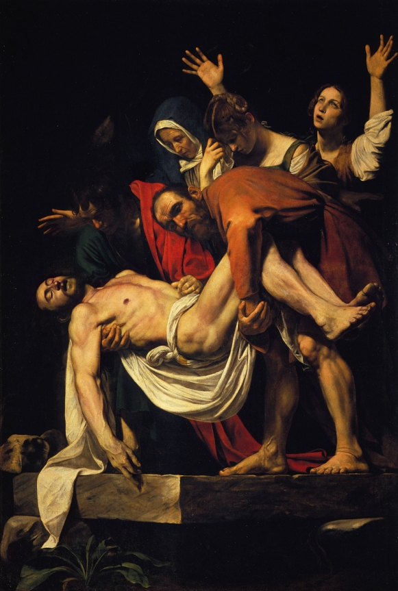 581x863 The Burial Of Jesus Famous Paintings - Famous Painting Of Woman Lying Down
