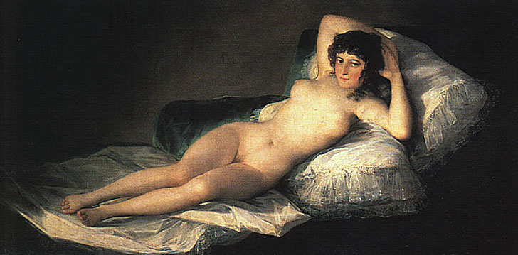 728x359 Francisco De Goya - Famous Painting Of Woman Lying Down