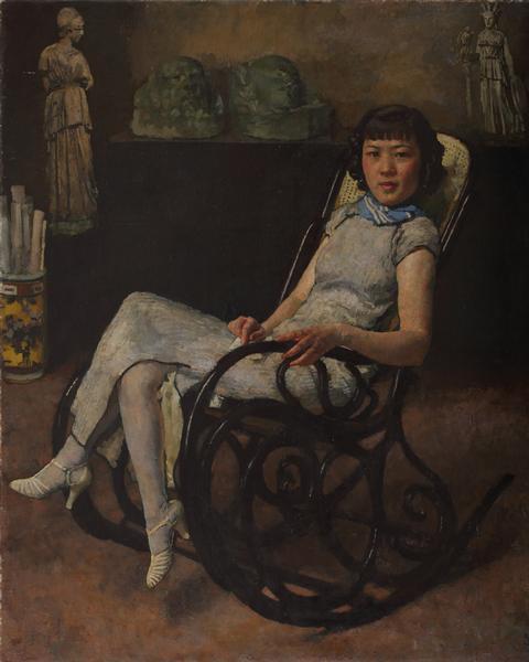 480x600 Pioneering Chinese Painter Xu Beihong Gets His Due In Denver Art - Famous Painting Of Woman Sitting In Chair