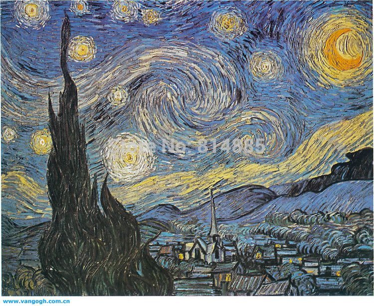 750x614 Wall Art Top 10 Sample Ideas Van Gogh Wall Art Van Gogh - Famous Painting With Moon And Stars