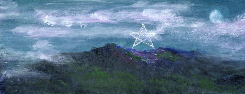839x322 Diary Of A Madd Weekly Painter Original Painting Of Mill - Famous Painting With Moon And Stars