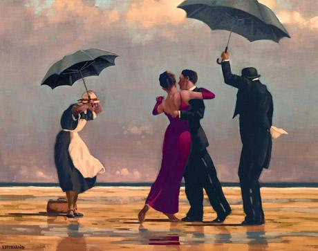 460x363 Jack Vettriano - Famous Painting With Umbrellas