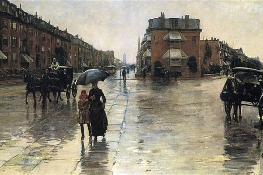 865x577 The Wonderful Paintings With Umbrellas For The Rainy Season - Famous Painting With Umbrellas