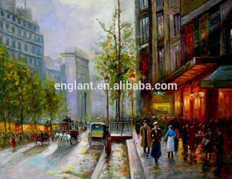 800x616 Famous Paris Street Scene Oil Painting Reproduction - Famous Paris Street Painting
