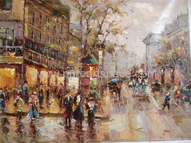 640x480 Paris Street Oil Paintings Knife Oil Paintings - Famous Paris Street Painting