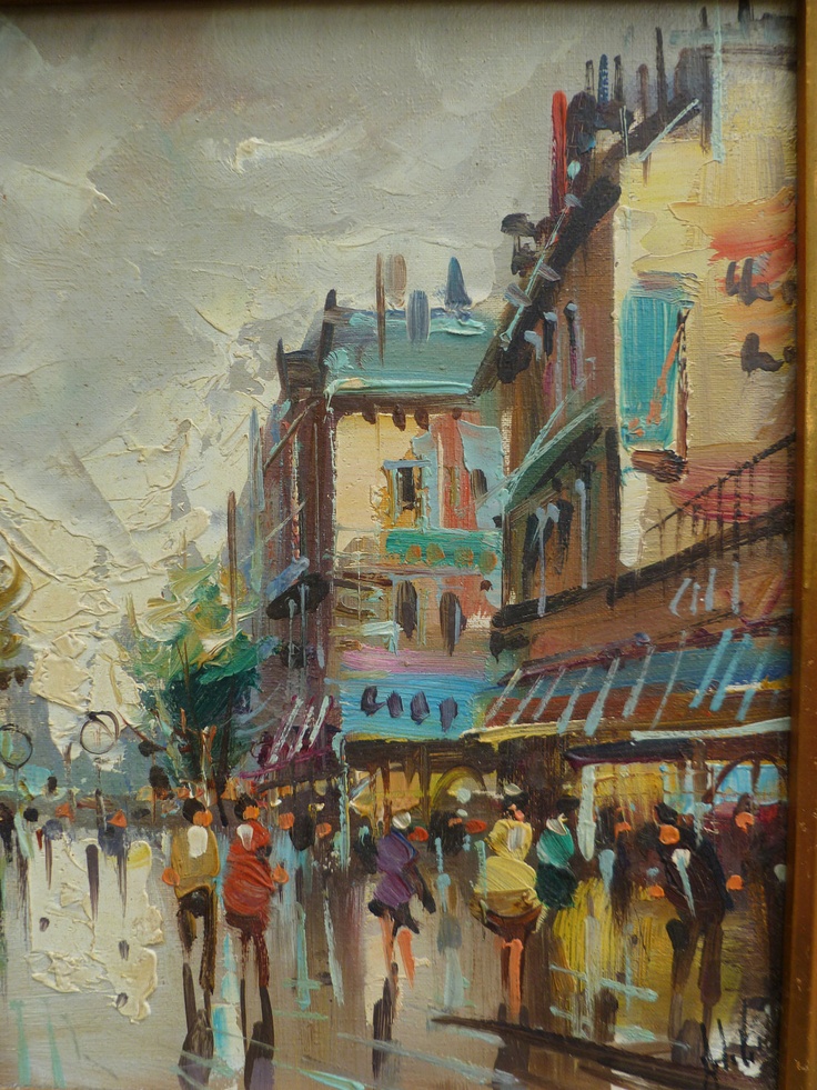 736x981 Famous Paintings Of Parisian Street - Famous Paris Street Scene Painting