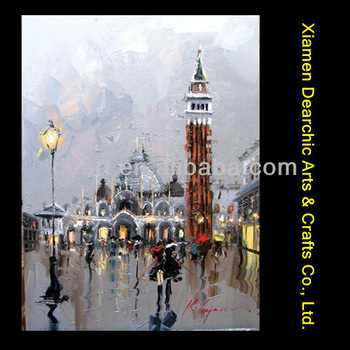 350x350 Famous Paris Street Decor Scene Oil Painting - Famous Paris Street Scene Painting