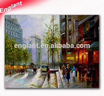350x323 Famous Paris Street Scene Oil Painting Reproduction - Famous Paris Street Scene Painting