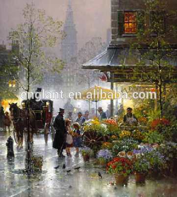 Famous Paris Street Scene Painting At PaintingValley.com | Explore ...