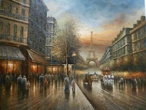 300x225 Paris Painting Ebay - Famous Paris Street Scene Painting