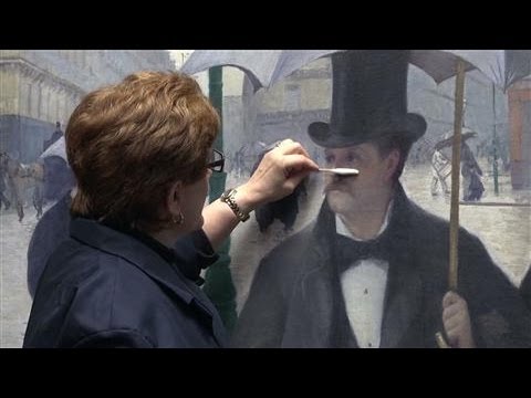 480x360 Dramatic Result For Classic Painting's Restoration - Famous Paris Street Scene Painting
