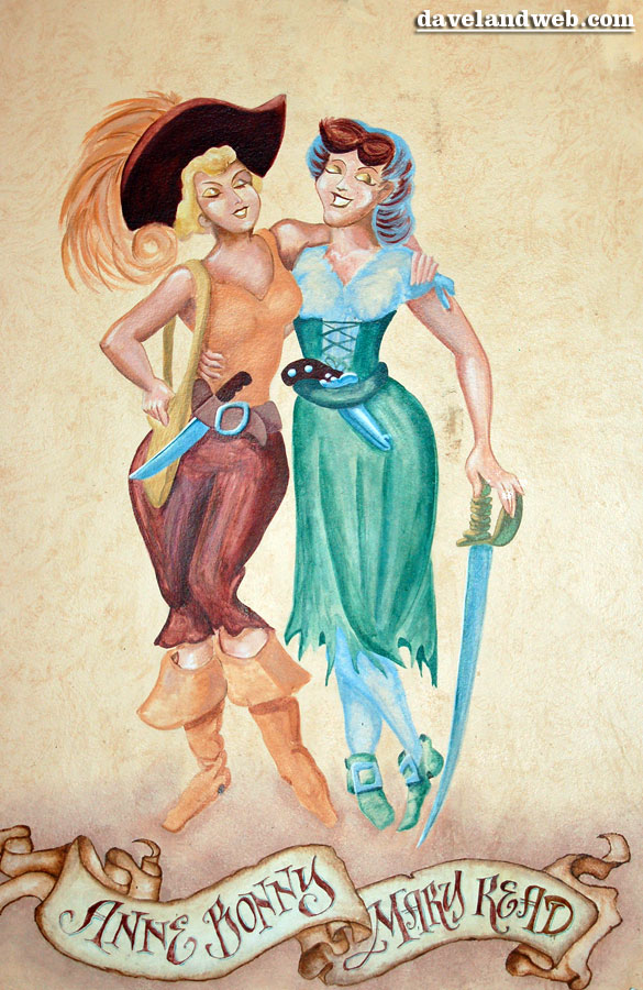 585x900 Davelandblog Tell No Tales Thursdays Entrance Queue Murals - Famous Pirate Painting