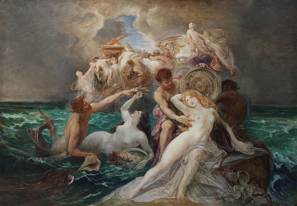 1024x712 Nereids In Greek Mythology - Famous Poseidon Painting