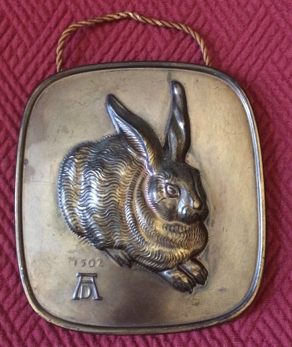 1009x1200 Bronze Plaque Of Albrecht Durer's Famous Young Hare Painting - Famous Rabbit Painting