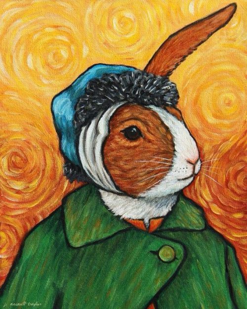 500x625 Zsazsa Bellagio Right On!too Cute!or Wow! Van - Famous Rabbit Painting