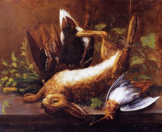 520x426 William Aiken Walker Rabbit Duck And Snipe Painting For Sale - Famous Rabbit Painting