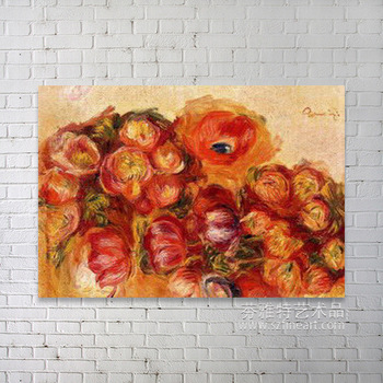 350x350 Famous Impression Beautiful Red Flower Canvas Oil Painting By - Famous Red Painting