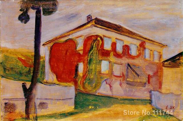 640x423 Online Shop Modern Abstract Art Red Creeper Famous Edvard Munch - Famous Red Painting