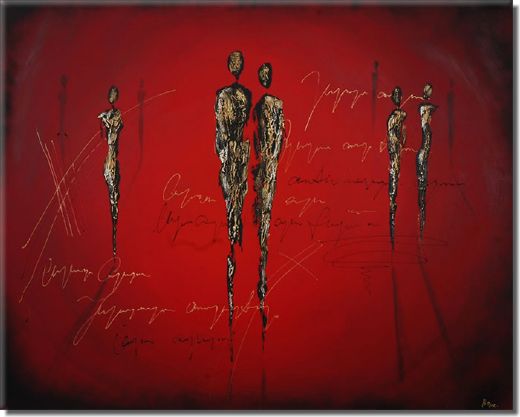 520x417 Abstract Gold Art 1 Painting Amp Abstract Gold Art 1 Paintings For Sale - Famous Red Painting