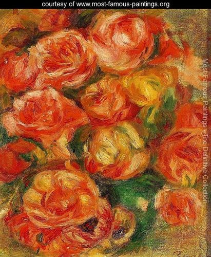 411x500 A Bowlful Of Roses - Famous Rose Painting