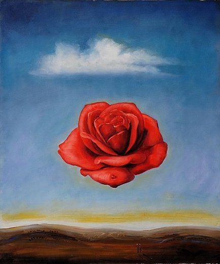 433x520 Salvador Dali The Meditative Rose Artist Feelings Unit - Famous Rose Painting