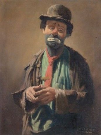 345x459 Sad Clown My Muse Art Styles, Art Themes And Draw - Famous Sad Painting