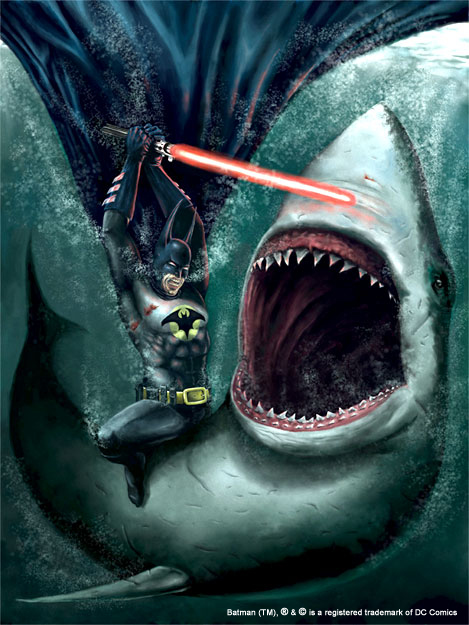 469x625 Artwork And Illustrations By Andrew Zubko - Famous Shark Painting