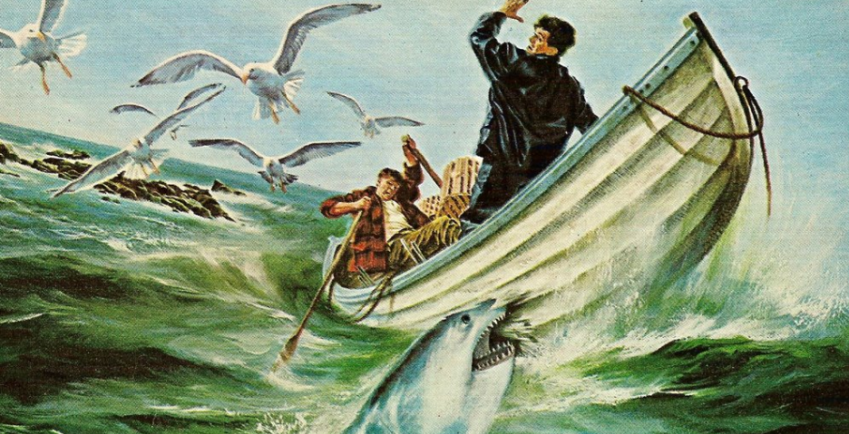 936x479 Cape Breton Boat Stalker Chasing Pisces Press - Famous Shark Painting
