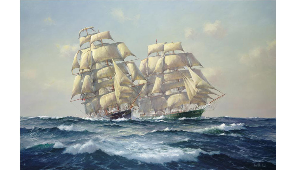 1000x575 Famous Clipper Ship Paintings, Marco Polo, Neotsfield, La Hogue - Famous Ship Painting