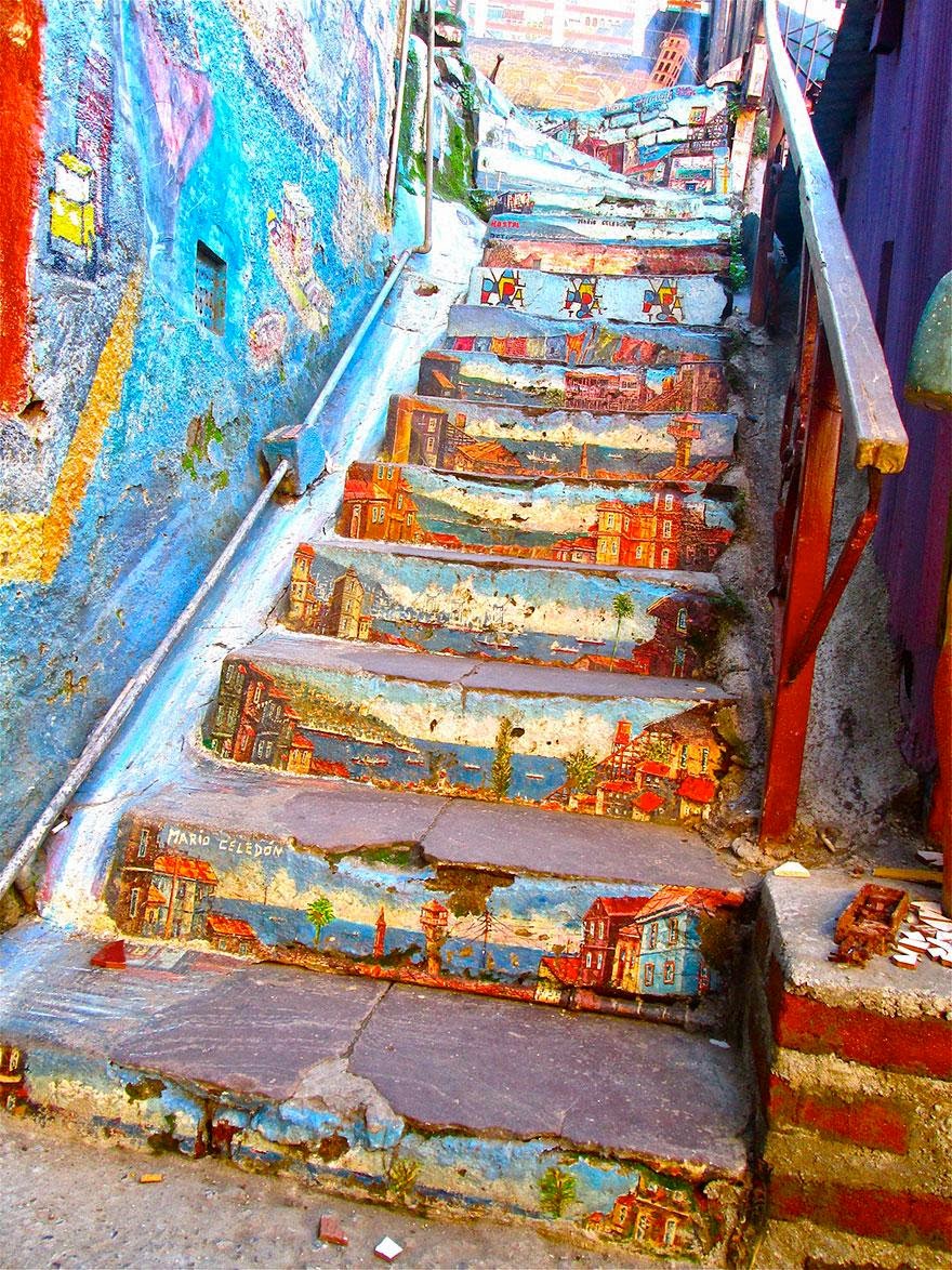880x1174 Top 10 Beautiful Street Art Stairs - Famous Staircase Painting