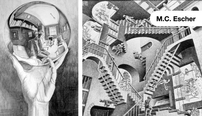 644x369 Crazy Stairs Painting Escher Groundball - Famous Staircase Painting