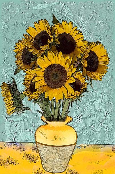 400x602 Taking In Van Gogh Up Close Van Gogh, Sunflowers - Famous Sunflower Painting