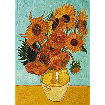 350x350 Wieco Art Sunflower By Vincent Van Gogh Oil Paintings - Famous Sunflower Painting