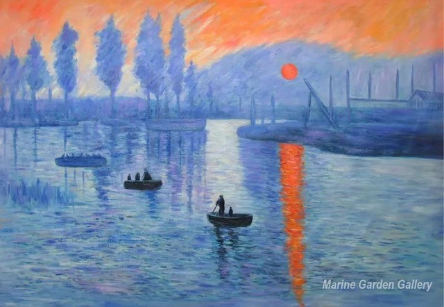 640x442 Oil Painting Canvas Art Impression Sunrise By Claude Monet Famous - Famous Sunrise Painting