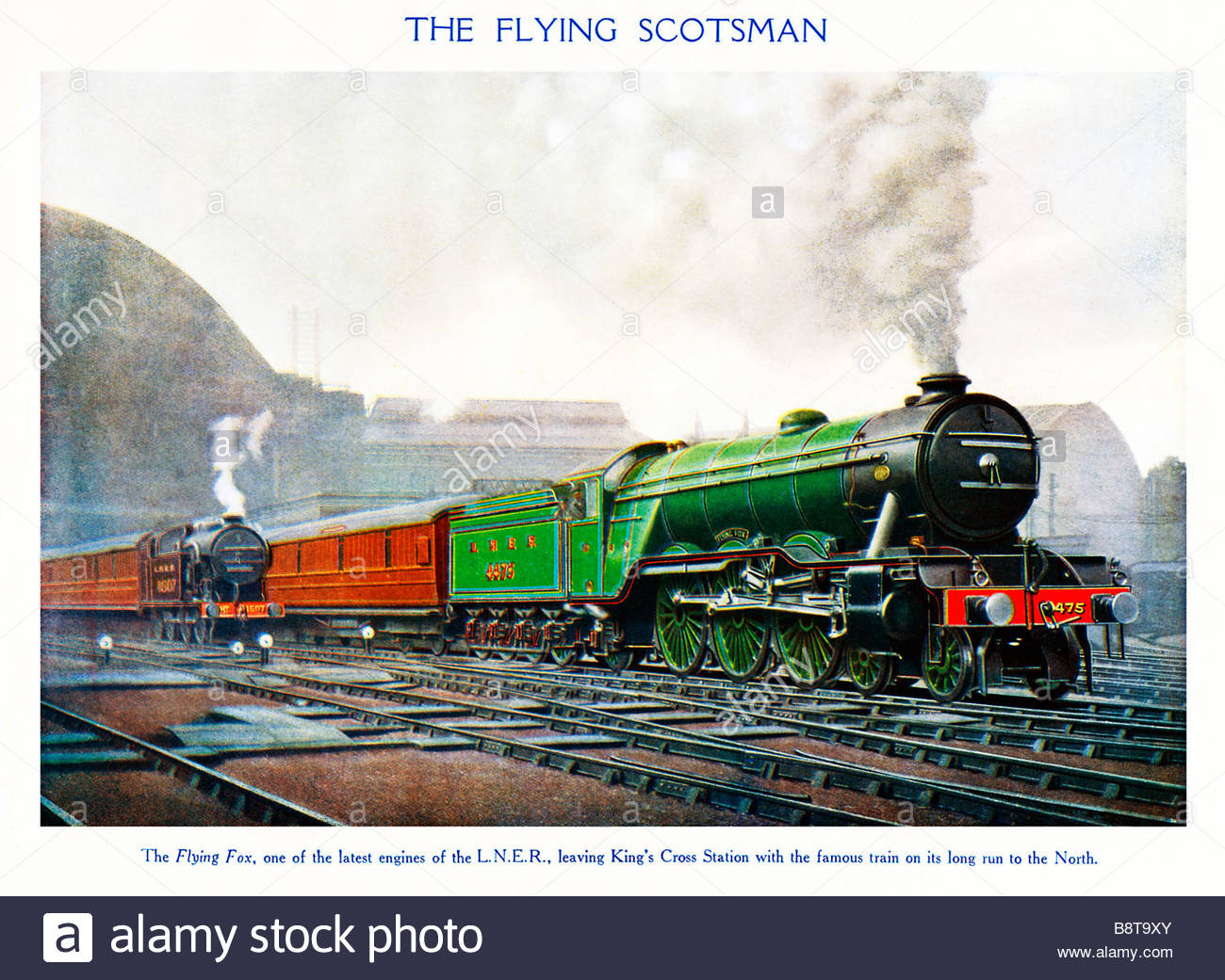 1300x1041 Flying Scotsman 1926 Painting Of The Famous Lner Train Pulled By - Famous Train Painting