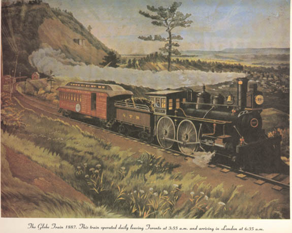 575x459 Old Time Trains - Famous Train Painting