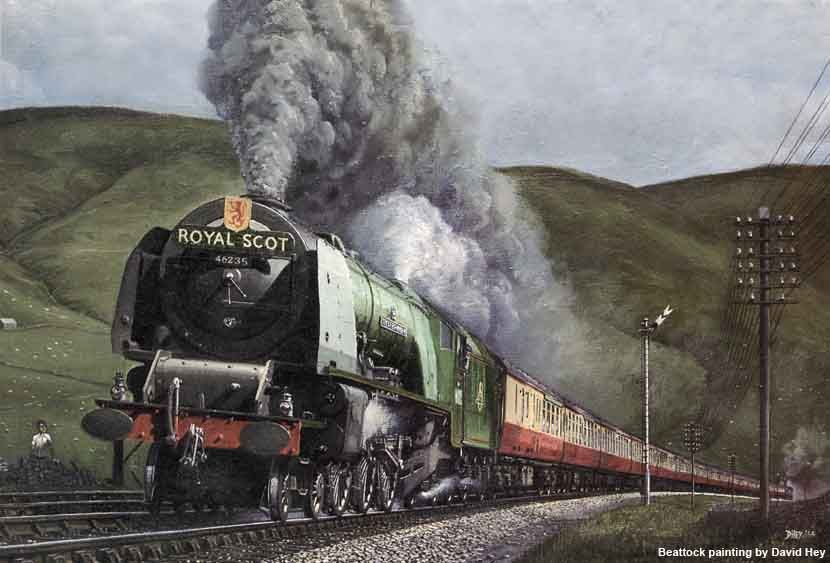 830x563 Steam Trains British In Paintings - Famous Train Painting
